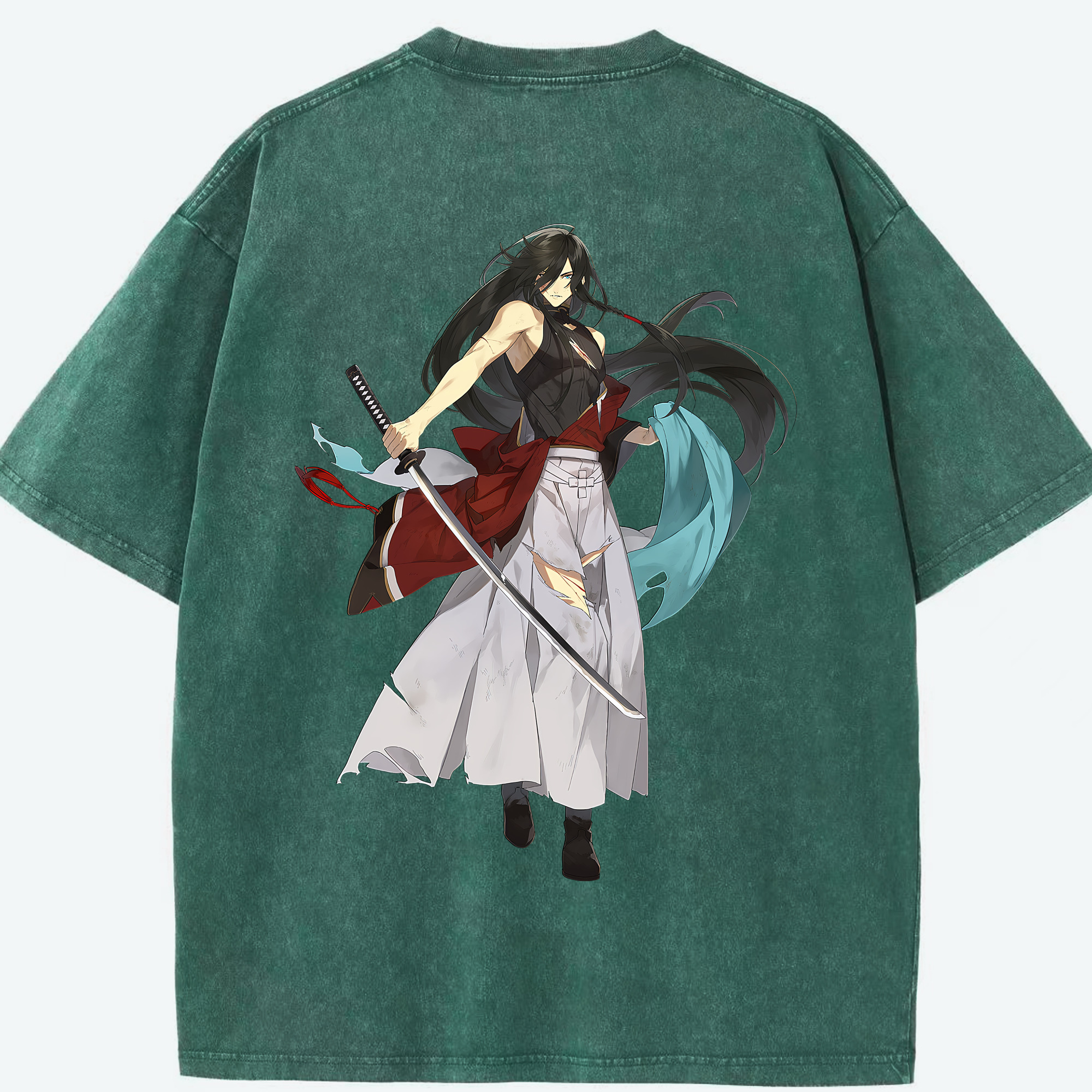 （画像用） 刀剣乱舞 Touken Ranbu 綿100% ヴィンテージ風 半袖Tシャツ（背面プリント）